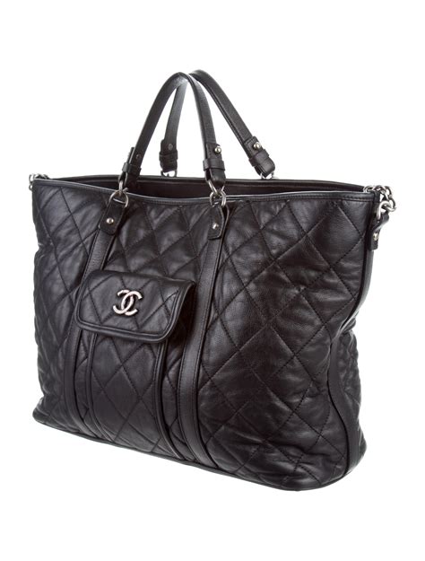 chanel tote canvas bag|large zipped shopping bag chanel.